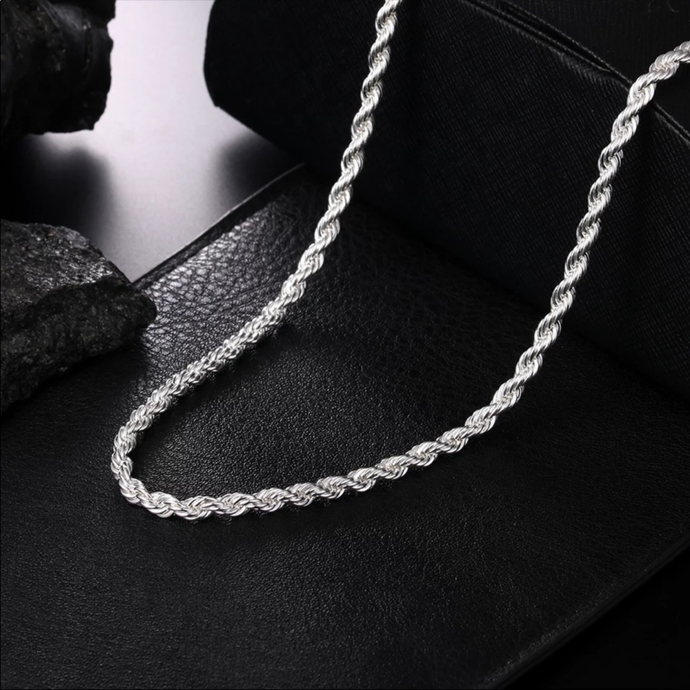925 Sterling Silver Twisted Rope chain